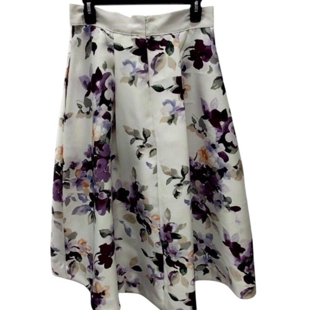 White House Black Market Floral High-Low Poppy Midi Skirt - Picture 3 of 7